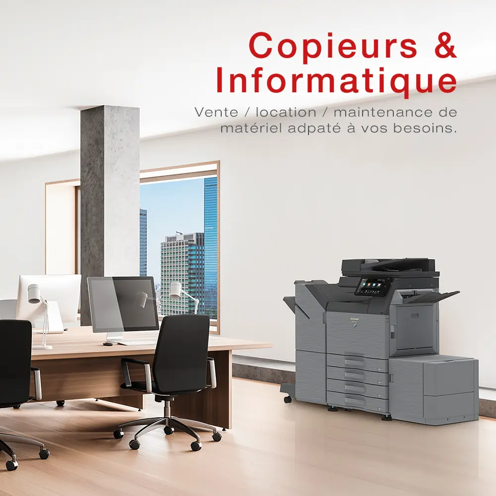 Solutions informatiques et copieurs professionnels pour entreprise – outils réseau, serveurs, matériel IT et gestion de documents